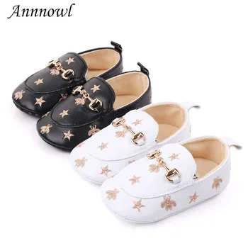 

Brand Baby Boy Shoes Infant Tenis Newborn Footwear Soft Sole with Bee Stars Sneakers Leather Toddler Moccasins Christening Gift