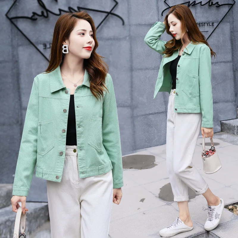 

Jeans Coat Women's 2019 Spring And Autumn New Style Korean-style Students Versatile Hipster Jacket Autumn Clothing Short Basebal