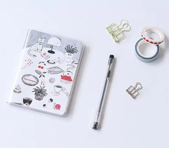 1 шт., Coloffice, А6, карманная настольная книга, карманный, легкий, эффективный, ПВХ, блокнот, цветная, внутренняя страница, план недели, для девочек, молочные, милые, канцелярские принадлежности - Цвет: 005