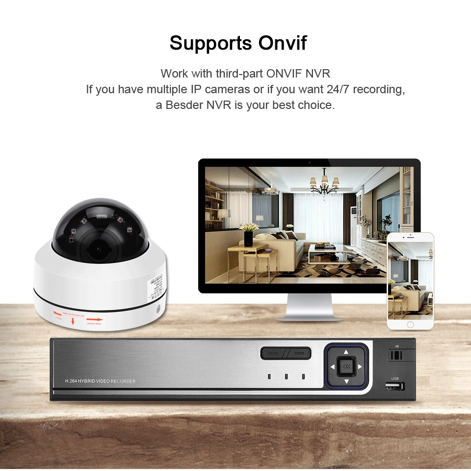 IP камера INQMEGA с поддержкой Wi Fi ONVIF P2P PTZ 4 кратный оптический зум|Камеры