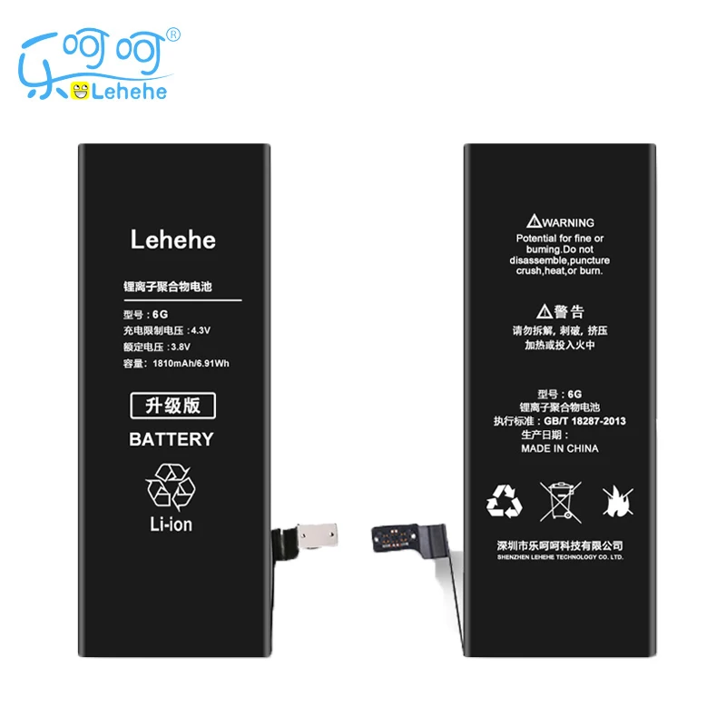 Новинка 100% оригинальный аккумулятор LEHEHE для iphone 6 6G 1810 мАч Высококачественный 0