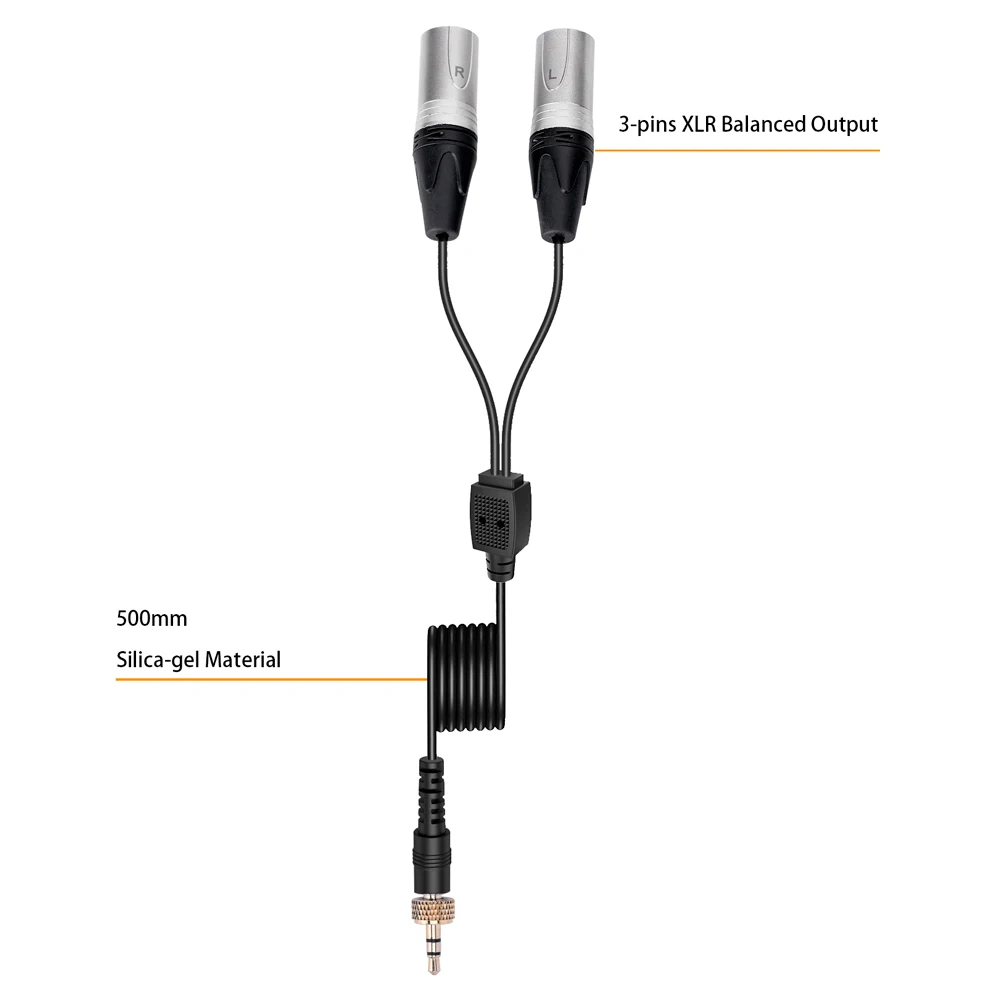 COMICA CVM-DS-XLR 3,5 мм двухголовый XLR выходной кабель для видеокамеры с XLR аудио портом