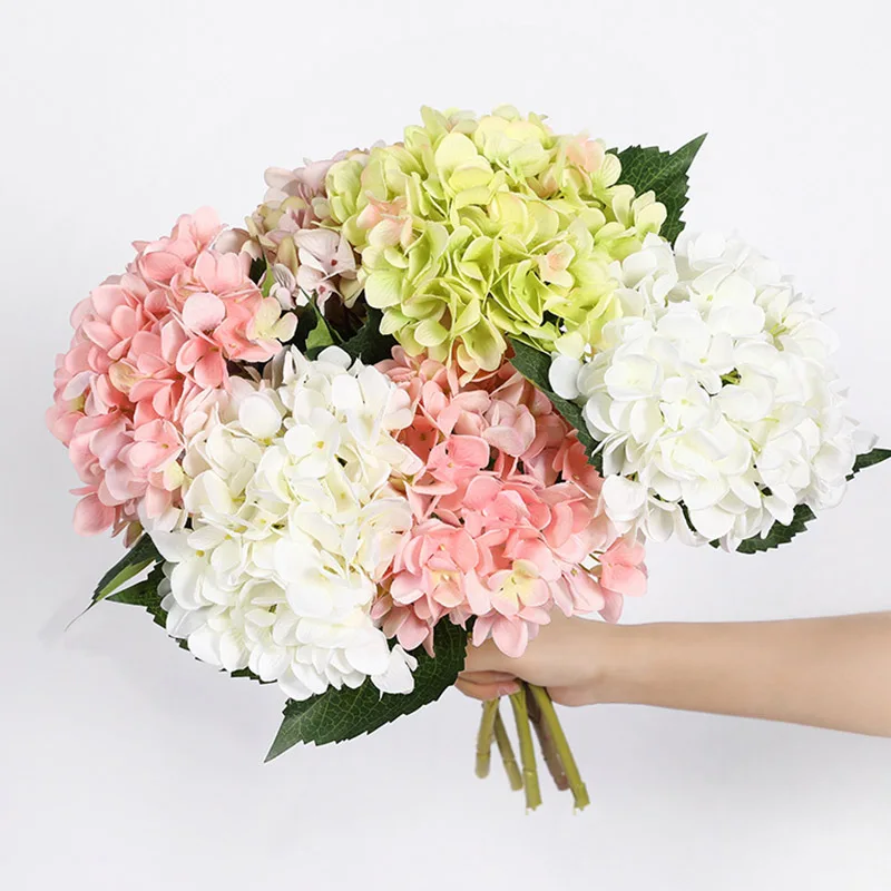 

Artificial flower colorful decorative for wedding party luxury artificial Hydrangea silk DIY flower decoration for home 45CM
