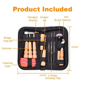 

11 Pcs/Pack Guitar Repairing Maintenance Kit Guitar Ukulele Violin Convenient Repair Tool Set for Music