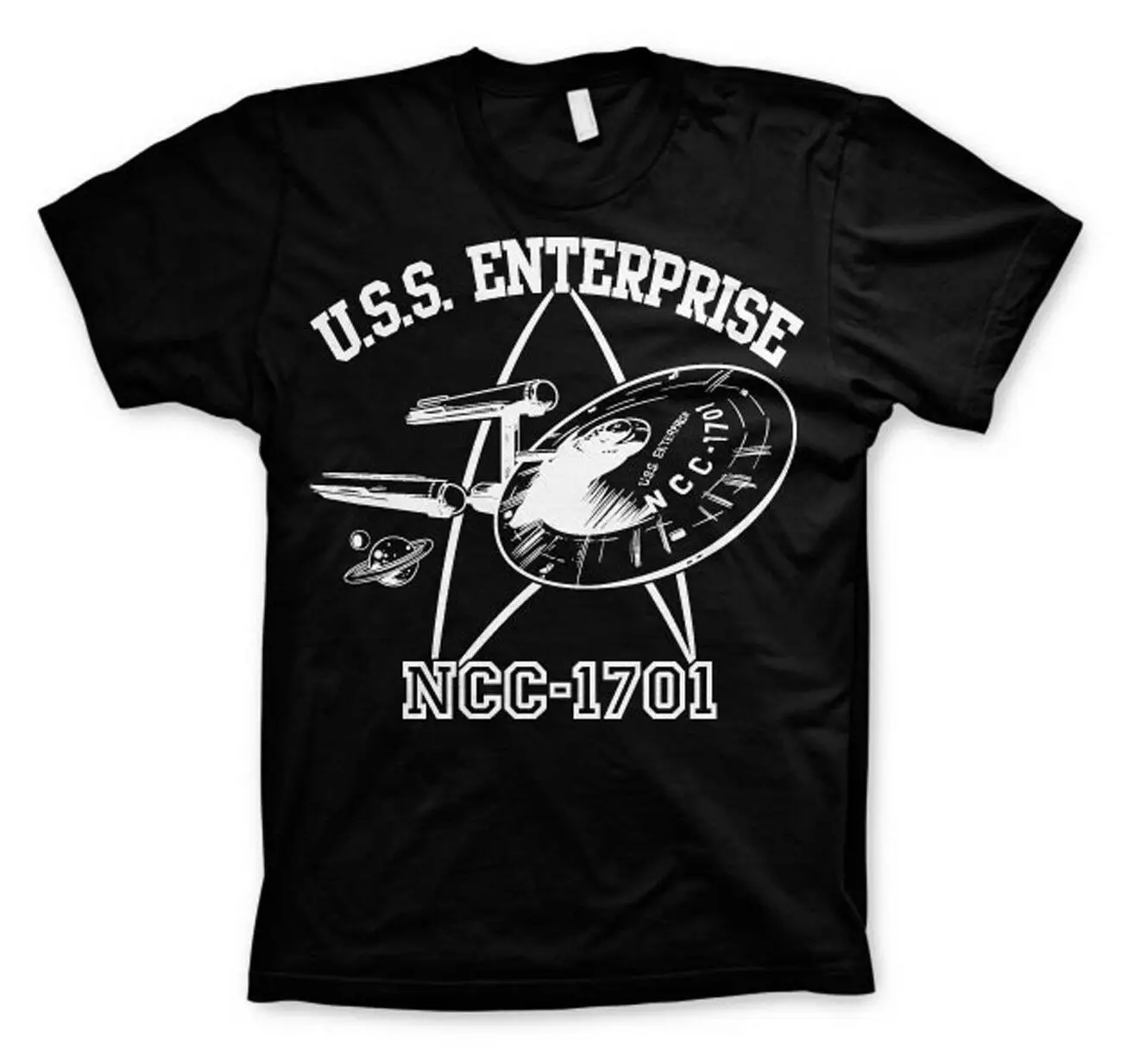 

Star USS Enterprise NCC-1701 Captain Kirk Official Tee T-Shirt Mens Unisex
