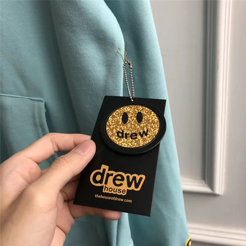 Drew House/Высококачественная уличная одежда для пар; толстовка со смайликом; Джастин Бибер; Drew Hous; модная зимняя толстовка с капюшоном