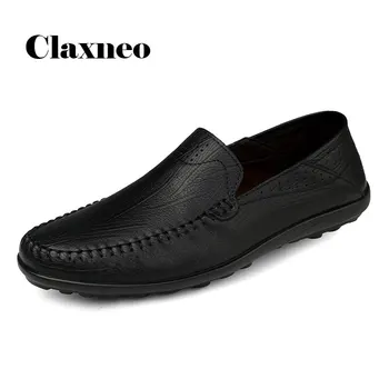 

Man Shoes Slip on 2020 Summer Men's Boat Shoe Genuine Leather Loafers Flats Male Moccasins Breathable Handmade Casual Footwear