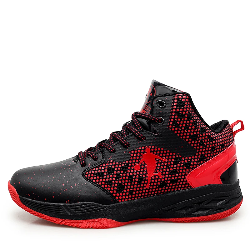 Мужские баскетбольные кроссовки Jordan с высоким берцем, амортизирующий светильник, баскетбольные кроссовки, Нескользящие дышащие спортивные кроссовки Jordan - Цвет: red