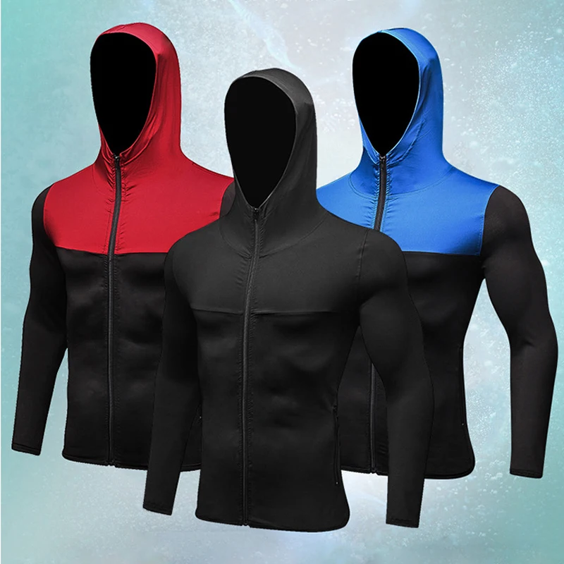 

Men's autumn and winter sportswear fitness running clothes training clothes zipper casual hoodie windproof quick-drying coat men