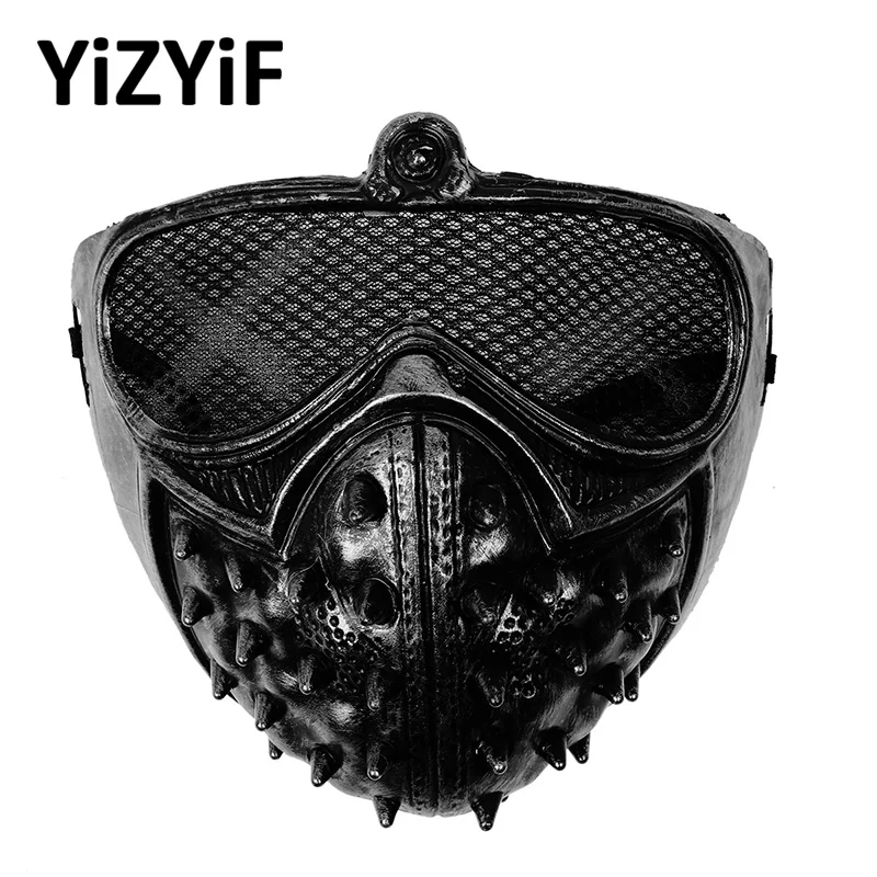 Cool Steampunk Masks Halloween Cosplay Pvc Plastic Rivet Half Face Mask