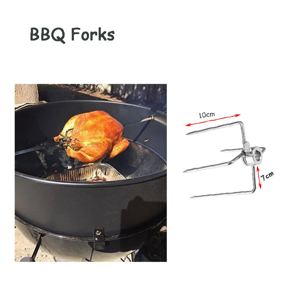 2 шт. барбекю с железным покрытием хромированные вилки уголь курица гриль вертел барбекю инструменты AC889