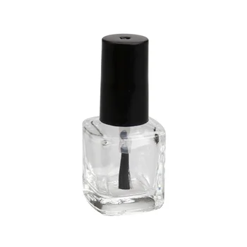 

5pcs/pack 5ml Empty Nail Polish Bottle with Brush Inside Square Shaped Clear Nail Polish Container Bottles