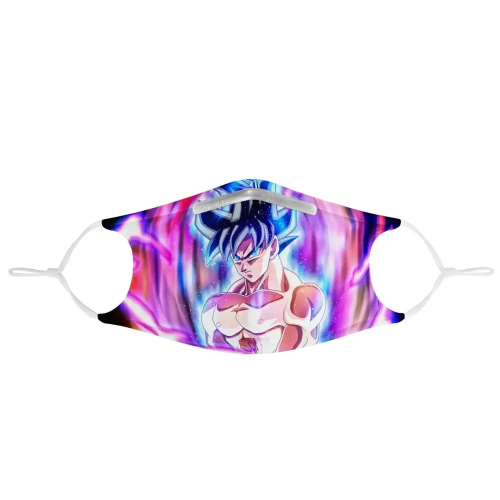 

3D Print Dragon Ball Super Pattern Reusable Mouth Face Cover Anti-Dust Anti-saliva Anti Infection Splash-proof Filter Windproof