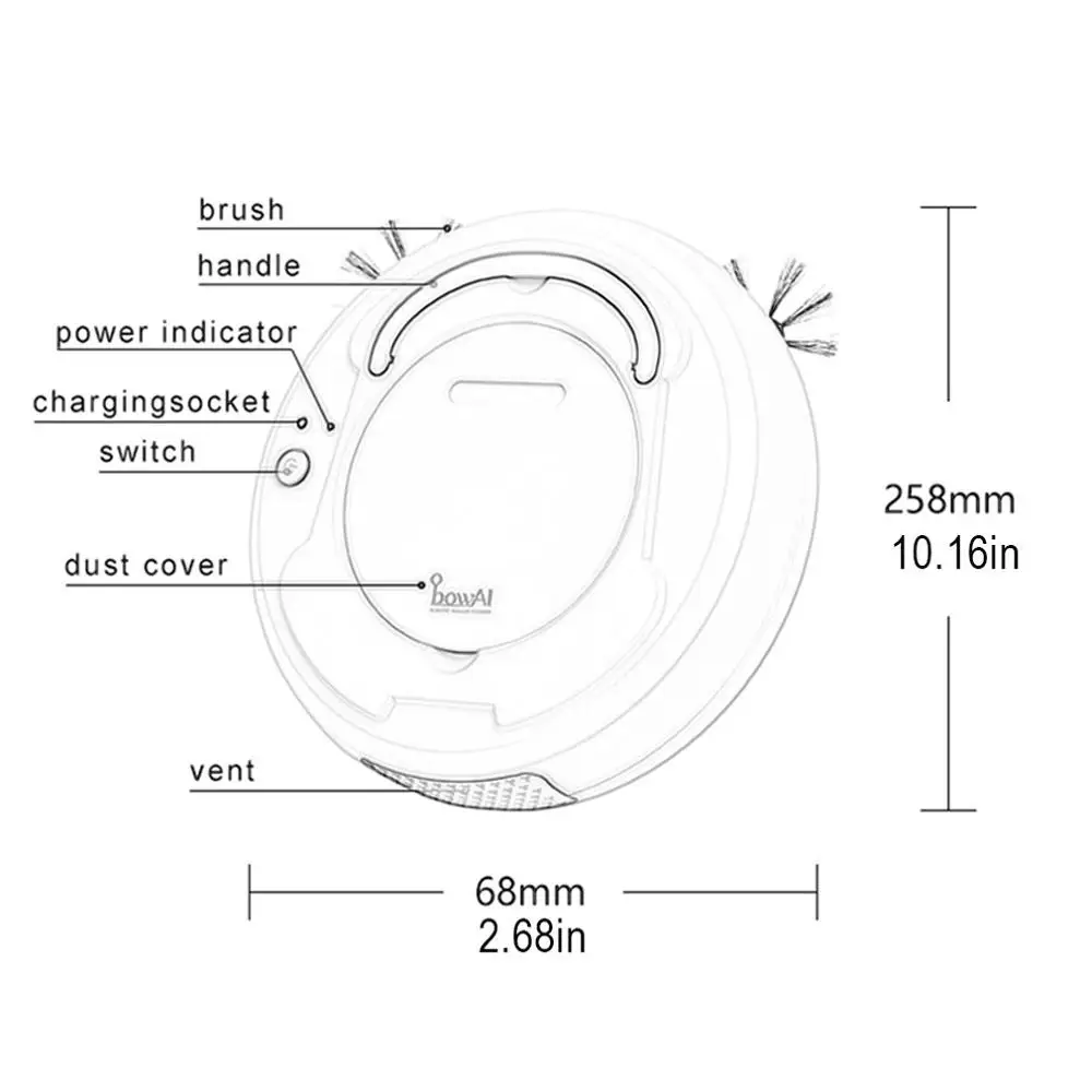 1800Pa Multifunctional Smart Floor Cleaner,3-In-1 Auto Rechargeable Smart Sweeping Robot Dry Wet Sweeping Vacuum Cleaner robot