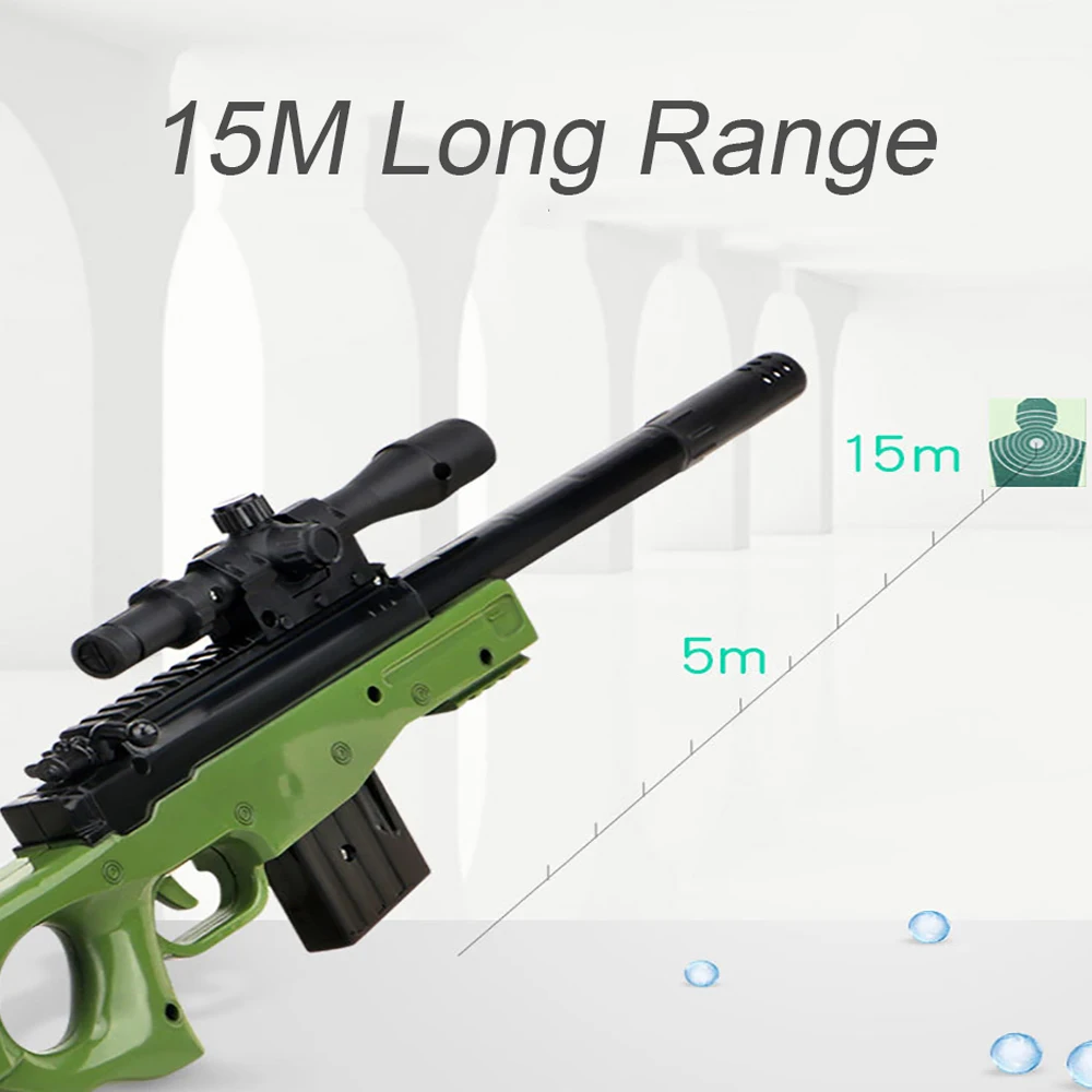 Mini Water Bullets Gun Toys for Boys Gifts Sniper 40cm Manual Loading Shooting Plastic Toy Gun 98K AK47 M4 M416 AWM M24 SKS