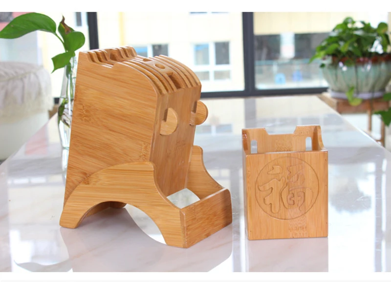 Wood knife holder16