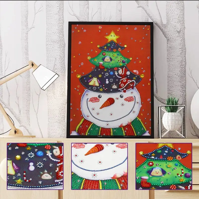 

Christmas Theme 5D Special Shaped Diamond Painting Embroidery Needlework Rhinestone Crystal Cross Craft Stitch Kit DIY