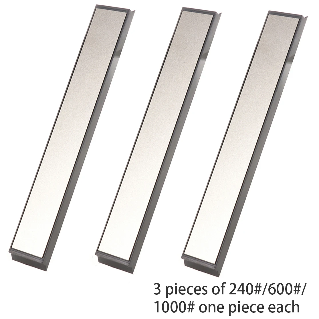 3pcs 240/600/1000 Grit Knife Sharpening Stones Set Edge Diamond Whetstone Sharpener For Sharpening Kitchen Tools