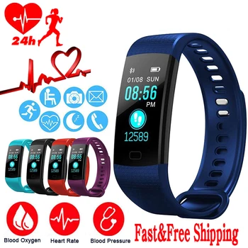 

RGLM Y5 Smart Band Heart Rate Tracker Fitness Tracker Y5 Smartband Smart Bracelet Waterproof Smart Wristband Smart Watch Men