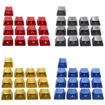 

Replaceable Side Engraving Mechanical Keyboard Metal Keycaps ESC QWERASDF Arrow Cross Shaft Key Cap