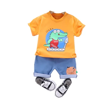 

New Summer Baby Boy Clothes Suit Children Girls Fashion T Shirt Shorts 2Pcs/sets Toddler Cartoon Casual Clothing Kids Tracksuits