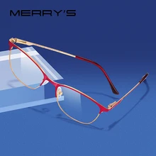 MERRYS дизайн женские модные трендовые очки кошачий глаз полная оправа дамы близорукость очки по назначению оптические очки S2005