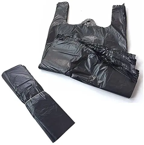 50Pcs Garbage Bags Handle Household Disposable Black Trash Pouch Portable  Thickened Plastic Bag Kitchen Waste Bin Trash Bags - AliExpress