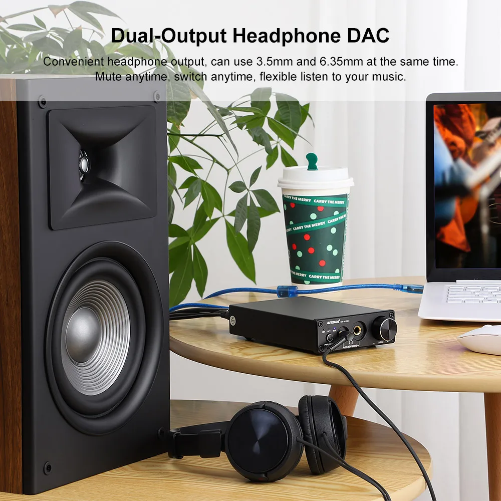 Headphone Amplifier USB DAC 24BIT 192KHz HIFI Decoder