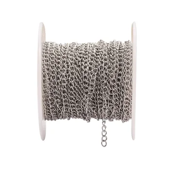 

10m/roll Stainless Steel Chains Jewelry Bulk Chain DIY Necklace Bracelet Extension Chain For Jewelry Making Materials Wholesale