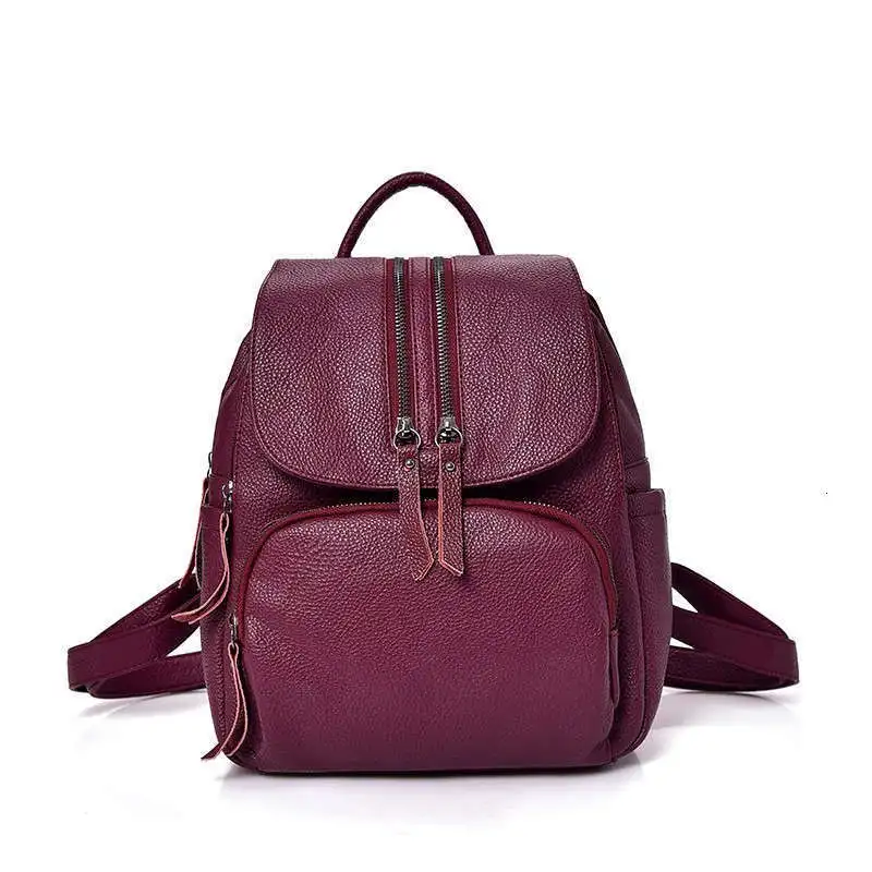 Women Leather Backpacks High Quality Ladies Bagpack Preppy Style Back Pack Backpack For Girls Vintage Rucksacks School Bags
