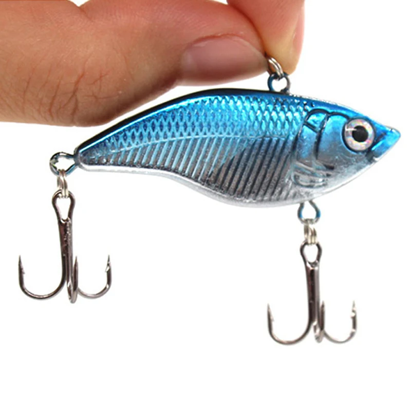 

WALK FISH 1Pcs Winter Fishing Lures 5cm 14.5g Hard Bait Sinking VIB with Lead Inside Lead Fish Fishing Tackle Wobbler Lure