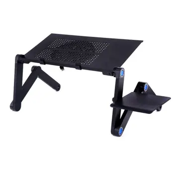 

Portable Foldable Adjustable Laptop Desk Computer Table Stand Tray Notebook Lap PC Folding Desk Table with Mouse with fan