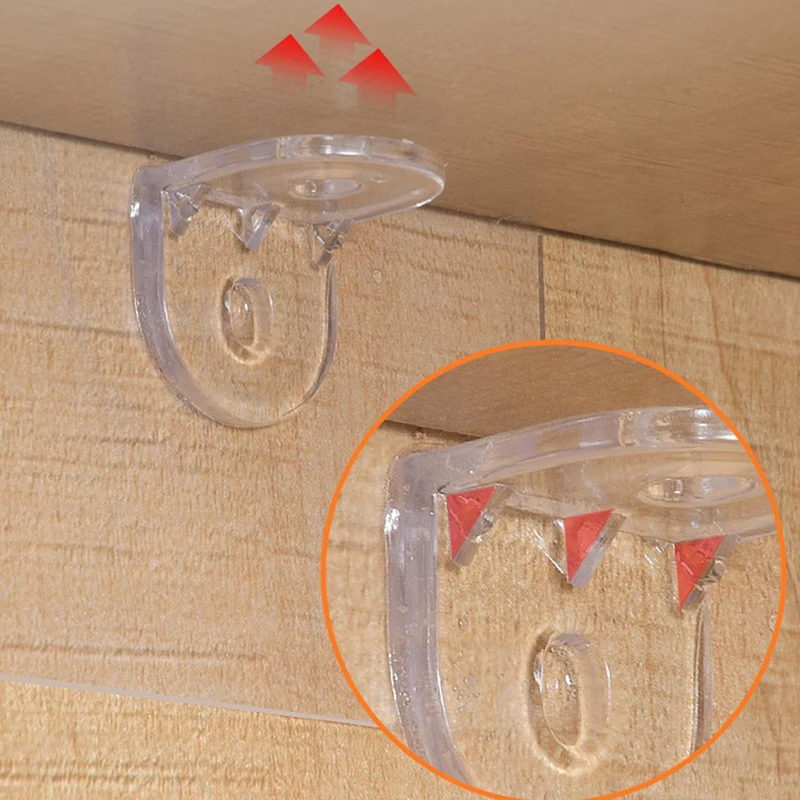 4/8Pcs Shelf Support Adhesive Pegs Plastic Closet Shelf Support