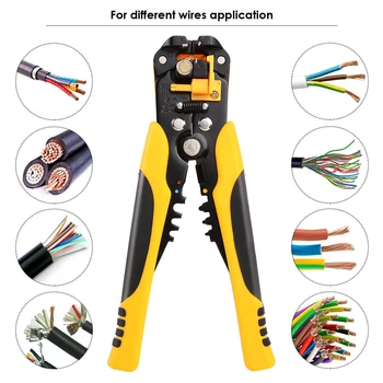 

Multi-Fuction Wire Stripper Clamp Adjustable Stripping Length Wire And Cable Cutting Crimping Tool Stripping Terminal 0.2-6mm