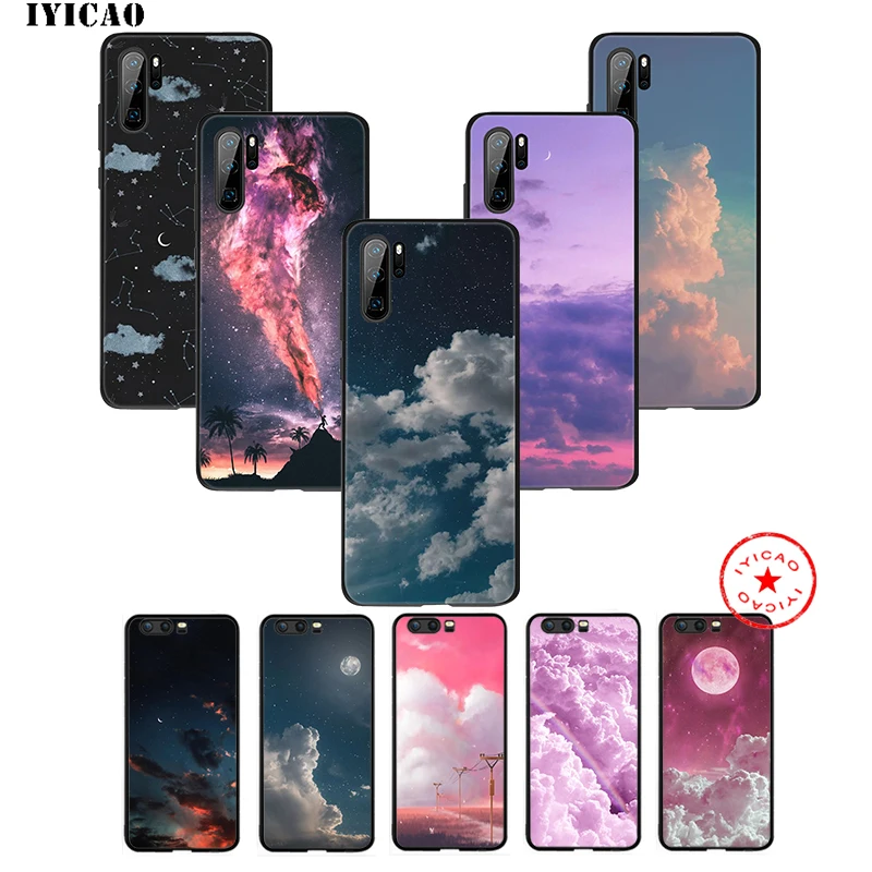 IYICAO Moon Star Cloud Night мягкий чехол для huawei P30 P20 P10 P9 P8 2017 2016 2015 P Smart Z Plus 2019 mate 20 10 Lite Pro Mini |