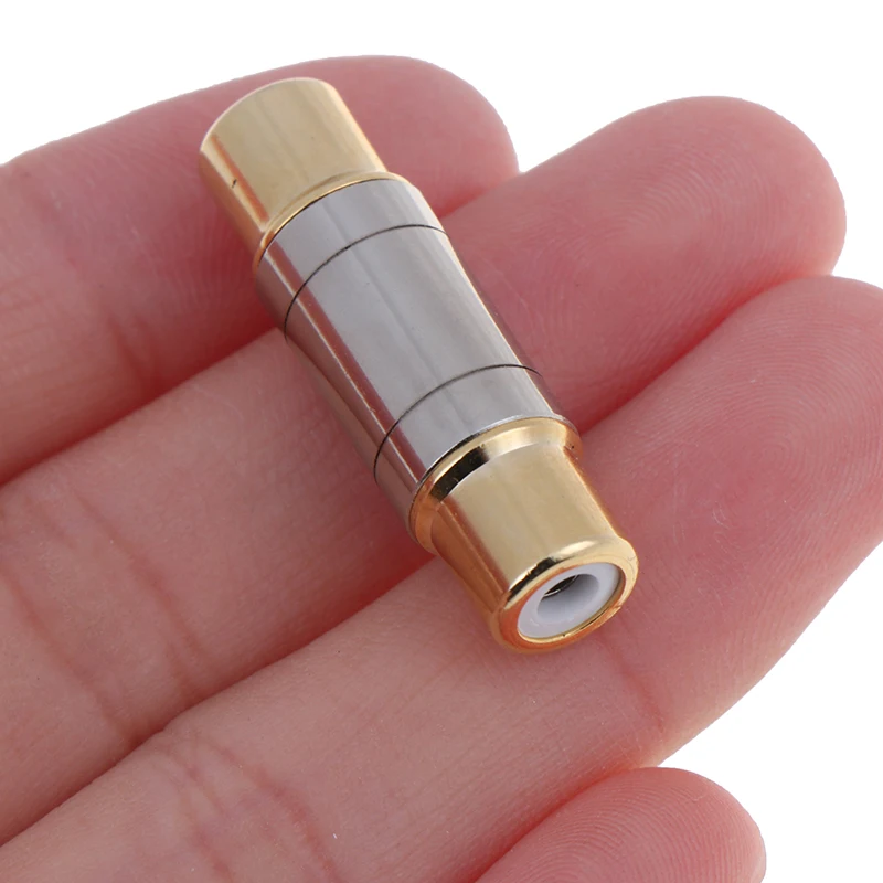 

1pc RCA Connector Gold Plated Straight RCA Female Jack Adapter