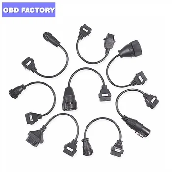 

Hot sellingCar Cables Full Set 8pcs Auto Car Diagnostic Connector Adapter For TCS PLUS Pro for Truck Cables 8pcs OBD OBD2 Cables