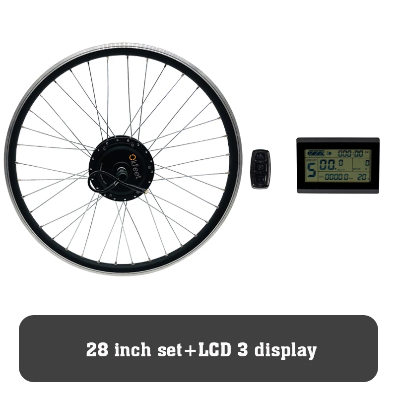 28inch LCD3 Е-байка 36В 350 Вт спереди Шестерни с колесным двигателем 20 26 28 дюймов Водонепроницаемый KT LCD4 LCD7 Дисплей электрического велосипеда, фара для электровелосипеда в Conversion Kit - Цвет: 28inch LCD3