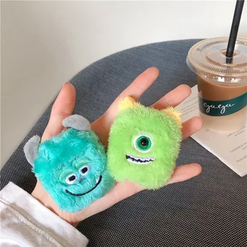 

Furry Cartoon Fluffy Case for Airpods 3 2 1 Pro Case Cover Cloth Earphones Knitted Plush Skin Cover for Air Pod Pro Case Warm