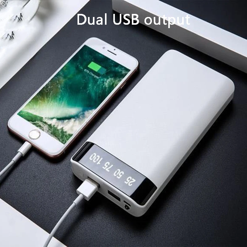 Ремешок 30000 mAh power Bank светодиодный цифровой светодиодный дисплей Портативный зарядный внешний аккумулятор для Xiaomi Iphone power bank