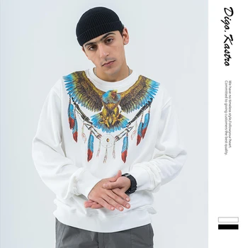 

2019 Street Fashion Eagle Print Sweatshirt Men/Women Tide Brand MB Wings Pullover Streetwear Couple Bottom Hoodie