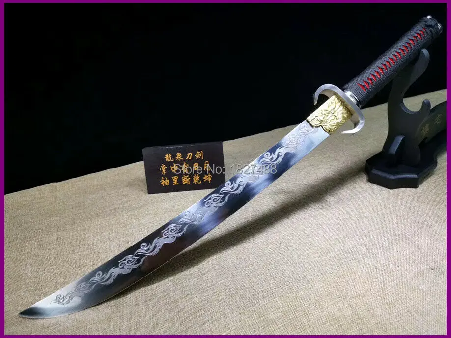 Для китайского кунг-фу Broadsword Sword WuShu Da Dao сильный высокий клинок из марганцевой стали острый на открытом воздухе кемпинг нож боевой меч