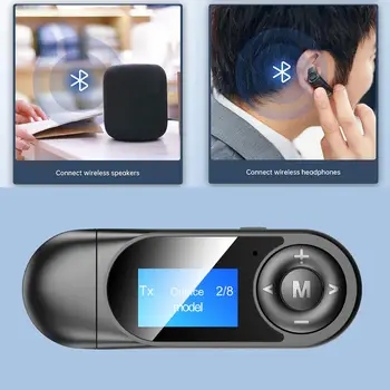 

USB Bluetooth 5.0 Adapter Receiver Wireless Bluethooth Dongle 5.0 Music Mini Bluthooth Transmitter 3.5MM Jack For TV PC Car Kit