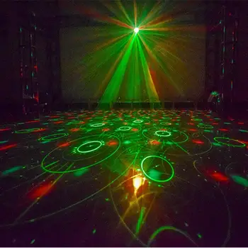 

Lemonbest Disco Laser Light Sound Activated RGB Projector Party Lights DJ Lighting Effect For Home Wedding Decoration US/EU Plug
