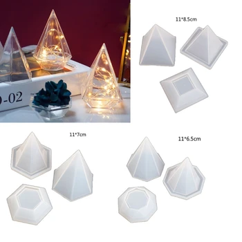 

1 Pc Handmade Diamond Box Resin Mold with Lids Storage Silicone Resin Casting Molds Jewelry Trinket Box Molds Art Craft Tools