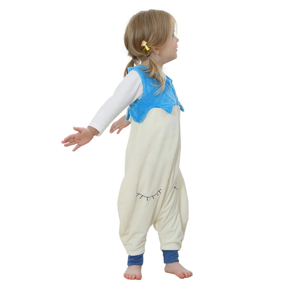 Весенне-осенние детские пижамы комбинезоны из микрофлиса спальный мешок для мальчиков и девочек, надеваемое покрывало для сна