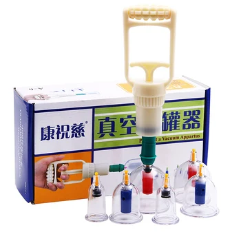 

Hot Sale Vacuum Set Effective Health Care 6 Cups Medical Vacuum Cans Suction Therapy Device Body Massage