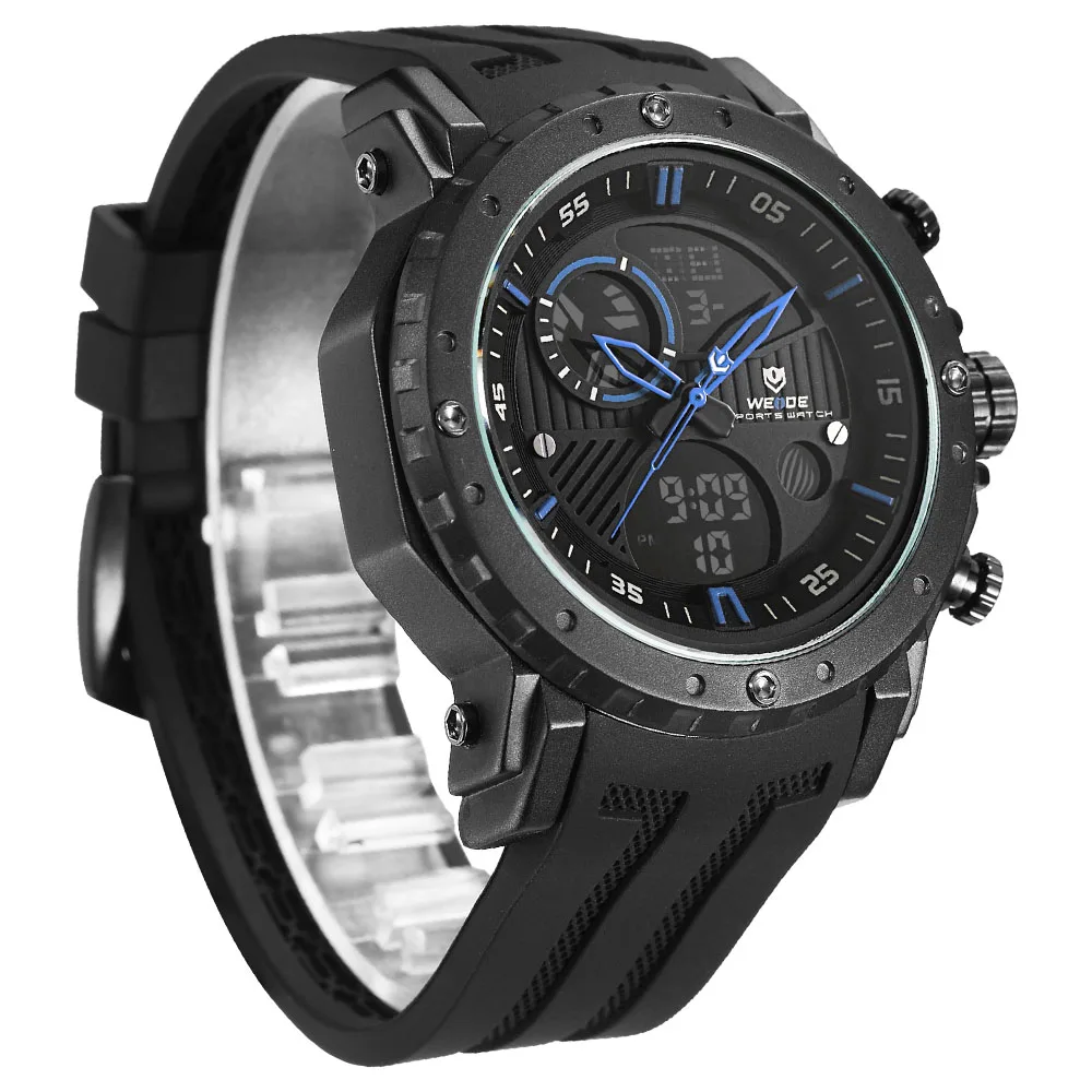 Цифровые мужские часы WEIDE брендовые Роскошные спортивные Водонепроницаемые