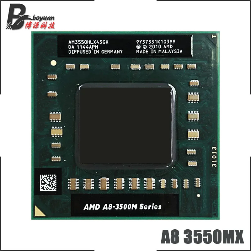 AMD A8 Series 3550MX 2 0 ГГц четырехъядерный четырехпоточный процессор AM3550HLX43GX разъем