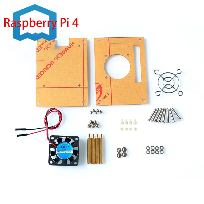 Для Raspberry Pi 4 Модель B прозрачный акриловый чехол система охлаждения внешний вентилятор совместим с Raspberry Pi 3 Model B+ 3B оболочка